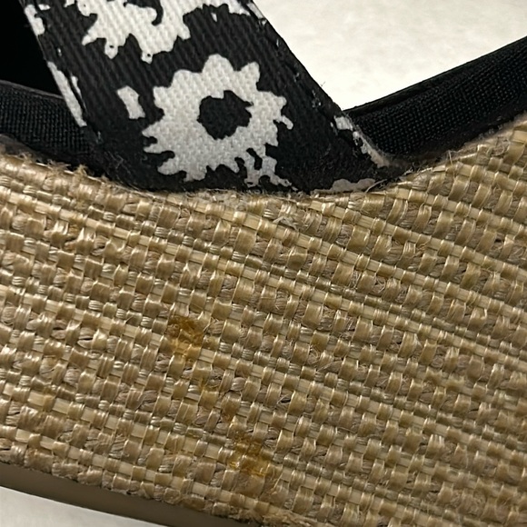 PINK & PEPPER Women's Dynemite Espadrille Sandal,  Wedge Heel Black White size 9 - Picture 15 of 16